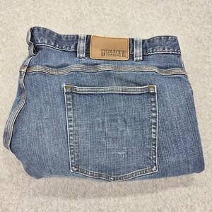 Duluth Trading Flex Ballroom Jeans Men's 48x32 Relaxed Fit Blue Denim Work Pants